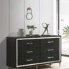 Lucia 6-drawer Dresser Cabinet Black