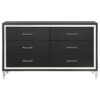 Lucia 6-drawer Dresser Cabinet Black