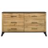 Kaywood 6-drawer Dresser Cabinet Natural Pine