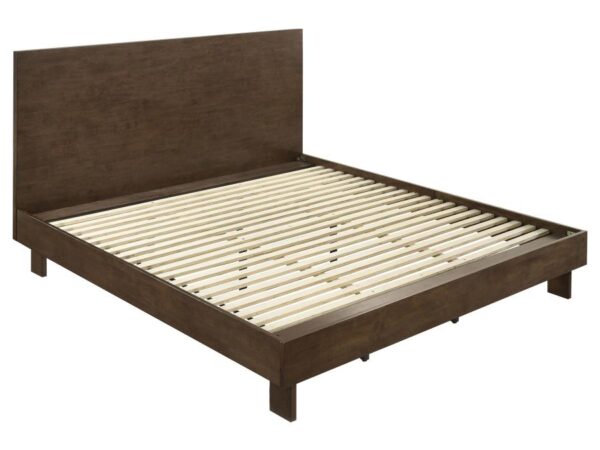 Glenwood 48-inch Eastern King Platform Panel Bed Warm Brown