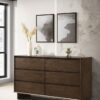 Glenwood 6-drawer Dresser Cabinet Warm Brown