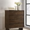 Glenwood 4-drawer Chest of Drawers Warm Brown