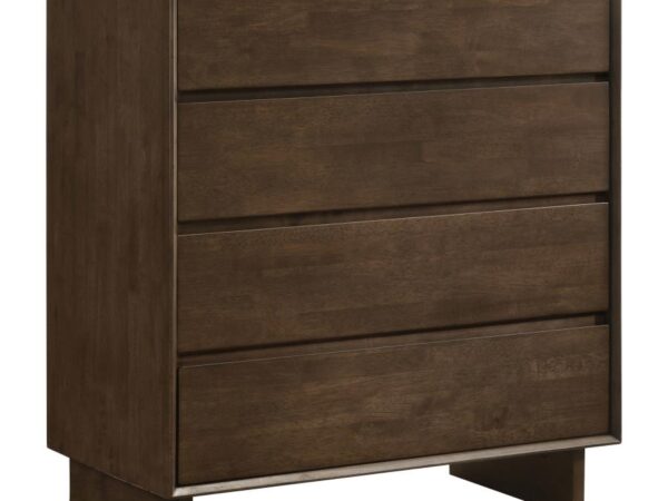 Glenwood 4-drawer Chest of Drawers Warm Brown