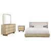 Kailani 4-piece Eastern King Bedroom Set Beige Oak