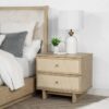 Kailani 2-drawer Nightstand Bedside Table Beige Oak