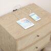 Kailani 2-drawer Nightstand Bedside Table Beige Oak