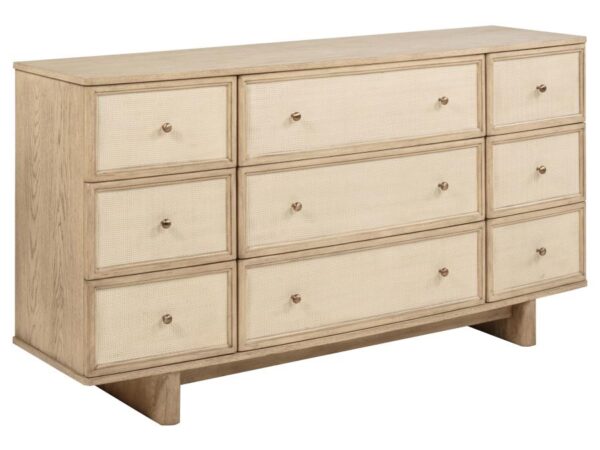 Kailani 9-drawer Dresser Cabinet Beige Oak
