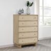 Kailani 5-drawer Bedroom Chest of Drawers Beige Oak