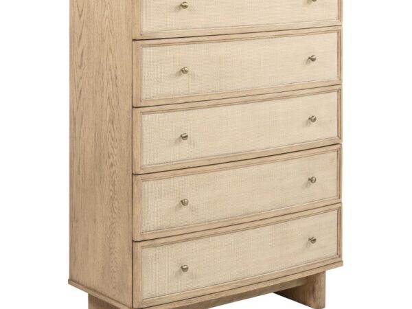 Kailani 5-drawer Bedroom Chest of Drawers Beige Oak