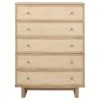 Kailani 5-drawer Bedroom Chest of Drawers Beige Oak
