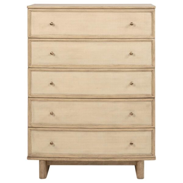 Kailani 5-drawer Bedroom Chest of Drawers Beige Oak
