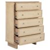 Kailani 5-drawer Bedroom Chest of Drawers Beige Oak