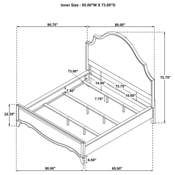 Revello 67-inch California King Panel Bed Washed Mango