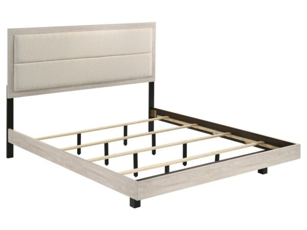 Trenton 54-inch Wood Eastern King Panel Bed Rustic Cream