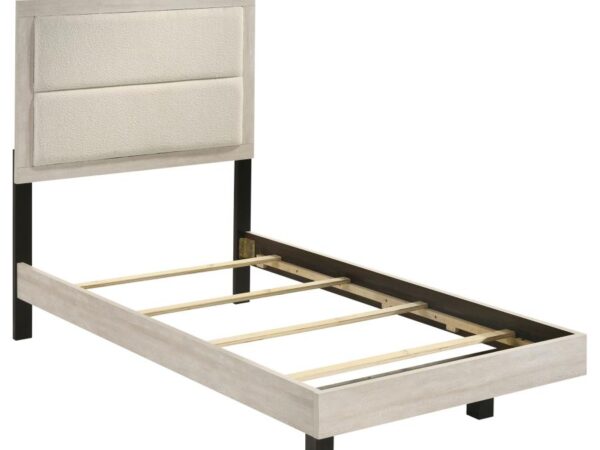 Trenton 54-inch Wood Twin Panel Bed Rustic Cream