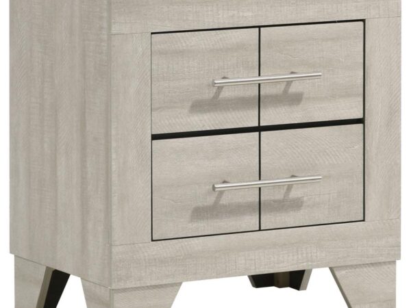 Trenton 2-drawer Nightstand Bedside Table Rustic Cream