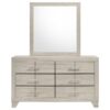 Trenton 6-drawer Bedroom Dresser With Mirror Rustic Cream