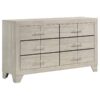 Trenton 6-drawer Bedroom Dresser Rustic Cream