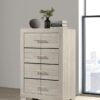 Trenton 4-drawer Bedroom Chest of Drawers Rustic Cream