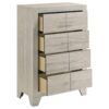 Trenton 4-drawer Bedroom Chest of Drawers Rustic Cream