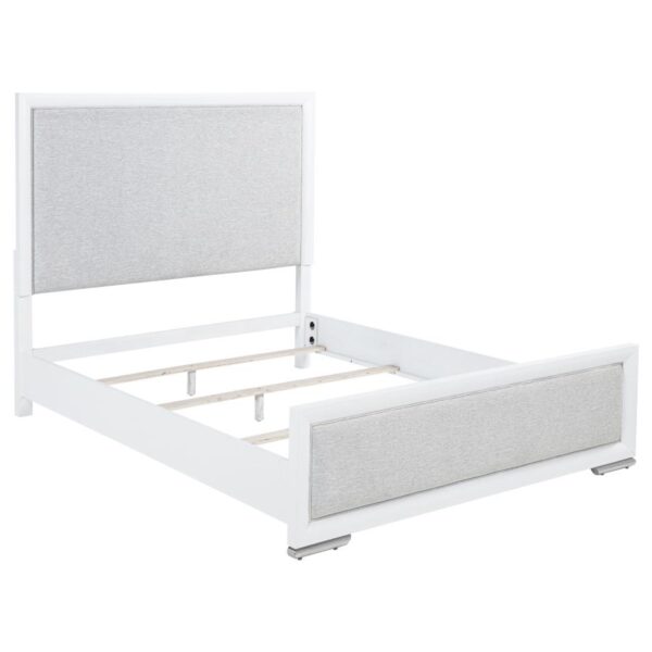 Gracemont 57-inch Queen Panel Bed Grey and White
