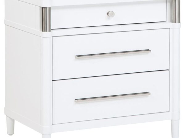 Gracemont 3-drawer Bedroom Nightstand Bedside Table White