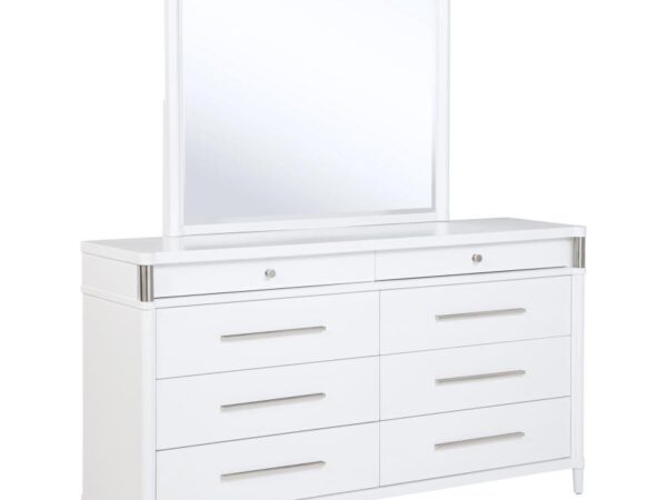 Gracemont 8-drawer Bedroom Dresser with Mirror White