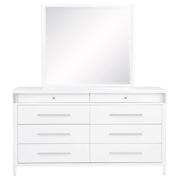 Gracemont 8-drawer Bedroom Dresser with Mirror White
