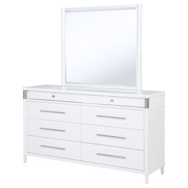 Gracemont 8-drawer Bedroom Dresser with Mirror White
