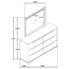 Ladera 6-drawer Bedroom Dresser and Mirror Light Elm