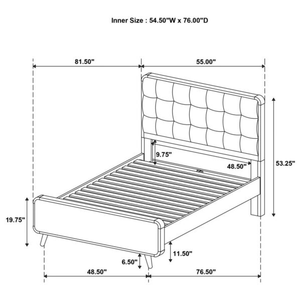 Robyn Wood Full Platform Bed Light Ash