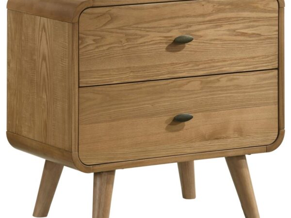 Robyn 2-drawer Nightstand Bedside Table Light Ash