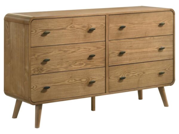 Robyn 6-drawer Bedroom Dresser Light Ash