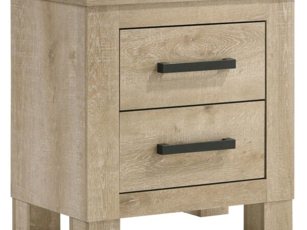 Oakglen 2-drawer Nightstand Bedside Table Weathered Oak
