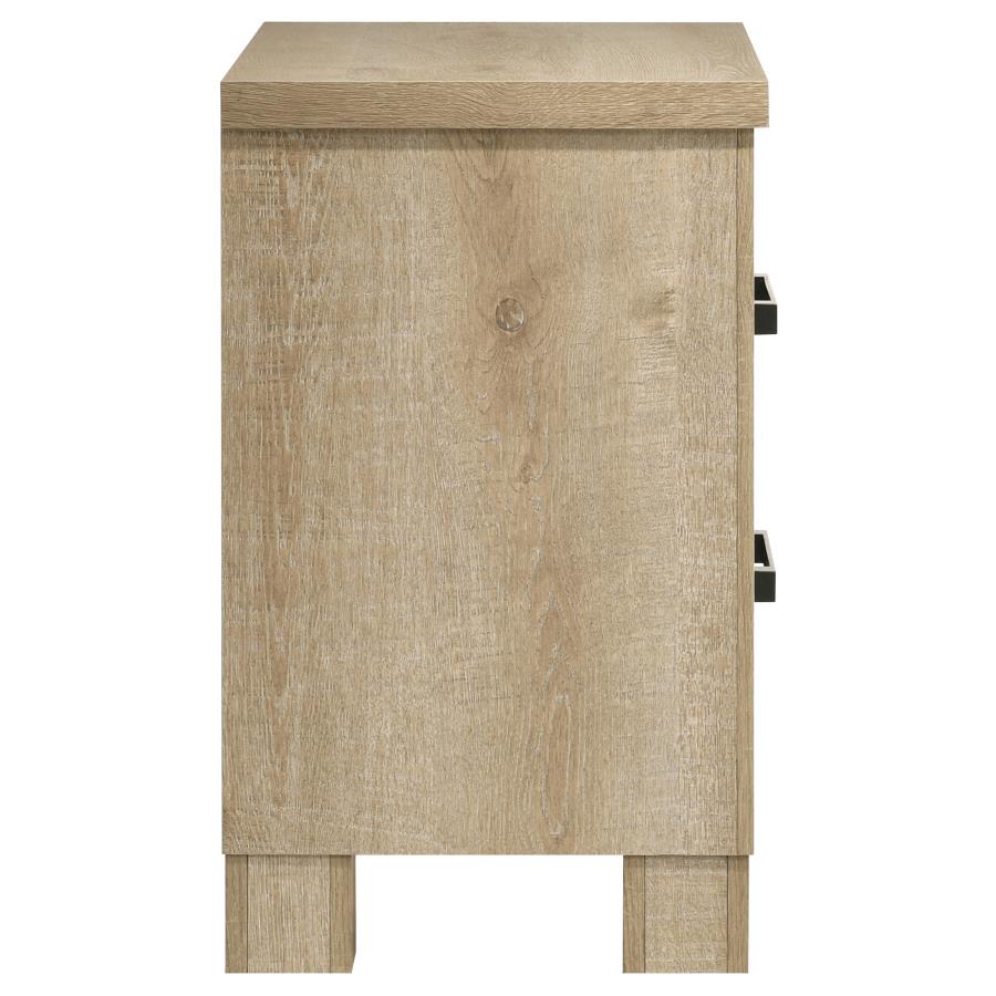 Oakglen 2-drawer Nightstand Bedside Table Weathered Oak