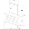 Oakglen 6-drawer Bedroom Dresser and Mirror Weathered Oak