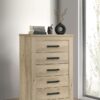 Oakglen 5-drawer Bedroom Chest of Drawers Weathered Oak