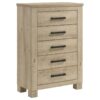 Oakglen 5-drawer Bedroom Chest of Drawers Weathered Oak