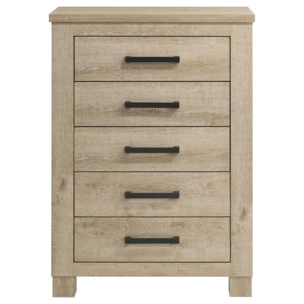 Oakglen 5-drawer Bedroom Chest of Drawers Weathered Oak