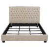 Chloe Upholstered California King Panel Bed Oatmeal