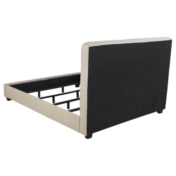 Chloe Upholstered California King Panel Bed Oatmeal