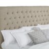 Chloe Upholstered California King Panel Bed Oatmeal