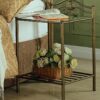 Sydney Metal 2-shelf Nightstand Antique Brushed Gold