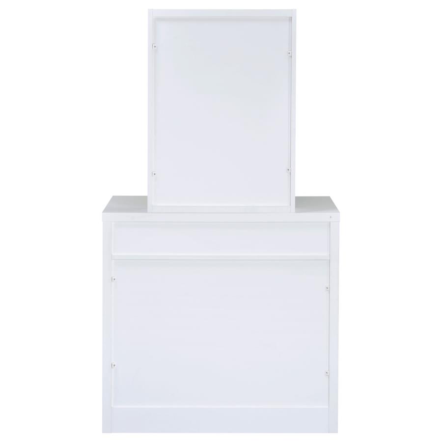 Harvey Vanity Set with Lift-Top Stool White