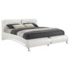 Jeremaine Upholstered California King Sleigh Bed White