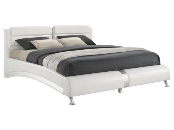 Jeremaine Upholstered California King Sleigh Bed White
