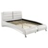 Jeremaine Upholstered Queen Sleigh Bed White