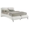 Jeremaine Upholstered Queen Sleigh Bed White