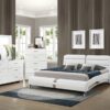 Jeremaine Upholstered Queen Sleigh Bed White
