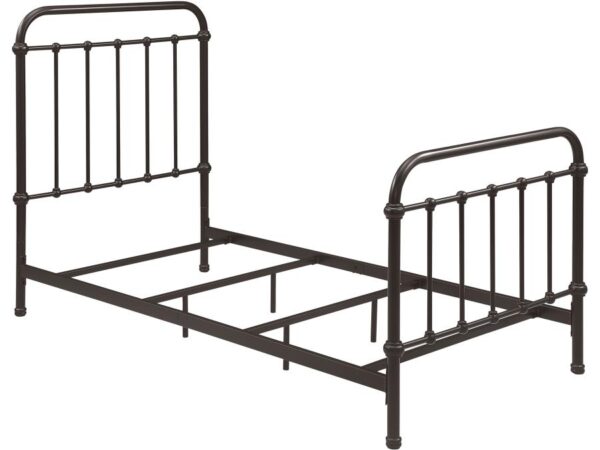 Livingston Metal Twin Open Frame Bed Dark Bronze